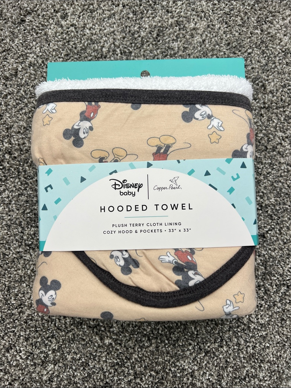 Copper Pearl x Disney Baby Mickey Mouse Hooded Towel